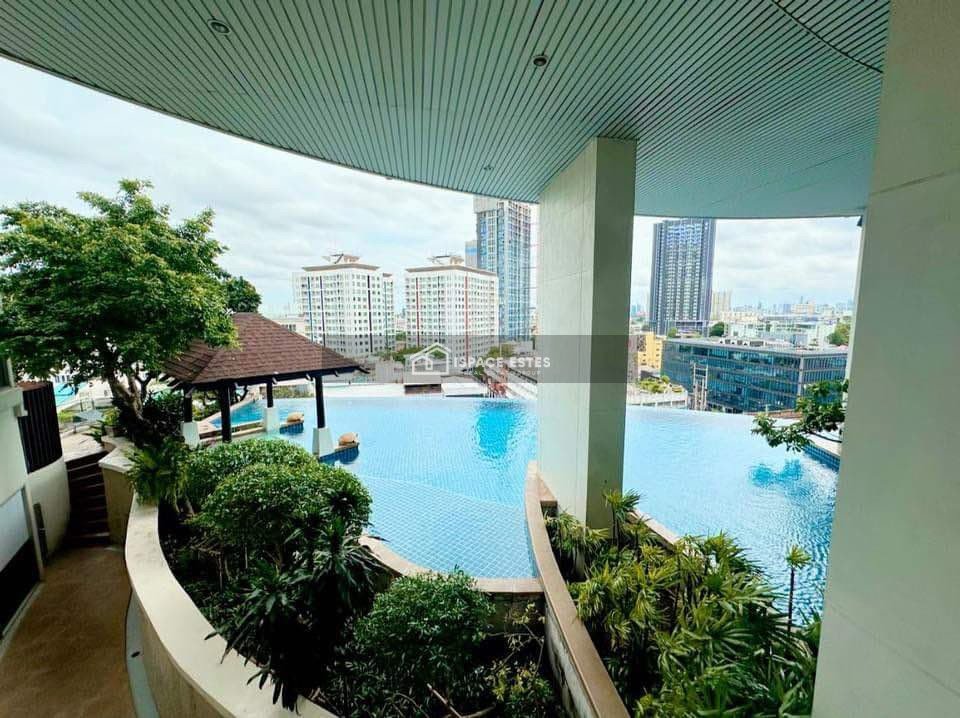 ให้เช่าคอนโด Skywalk Residences 59 ตรม ชั้น19 ตกแต่งพร้อมเข้าอยู่ ใกล้ BTSพระโขนง